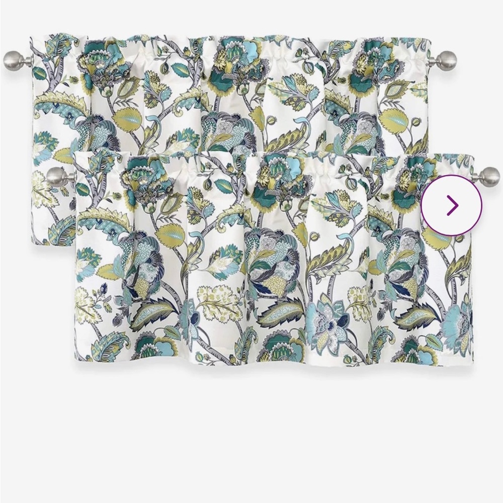 Blue floral valence